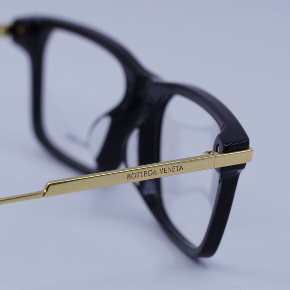 Bottega Veneta BV1040OA 001 Eyeglasses Black/Gold 54mm Rectangle Frame - Picture 9 of 10